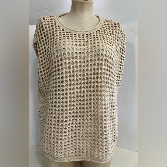 Steve Madden Tops - Steve Madden Tan Mesh Women's Top